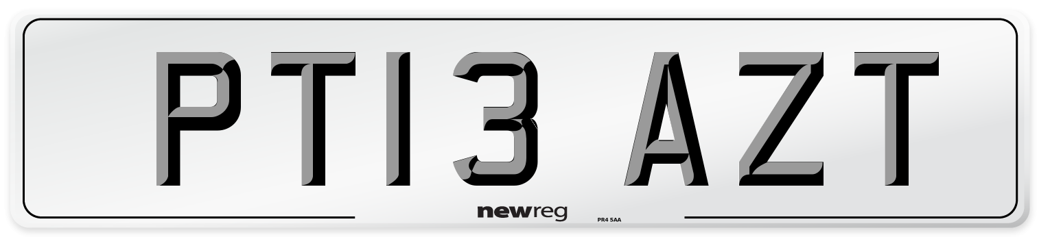PT13 AZT Number Plate from New Reg